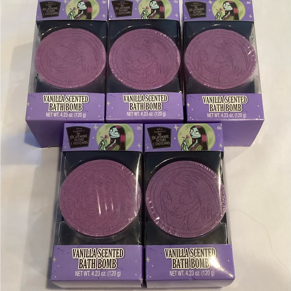 Lot Of 5 Disney Nightmare Before Christmas Vanilla Scented Bath Bombs, New